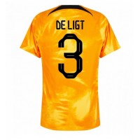Camisa de time de futebol Holanda Matthijs de Ligt #3 Replicas 1º Equipamento Mundo 2022 Manga Curta